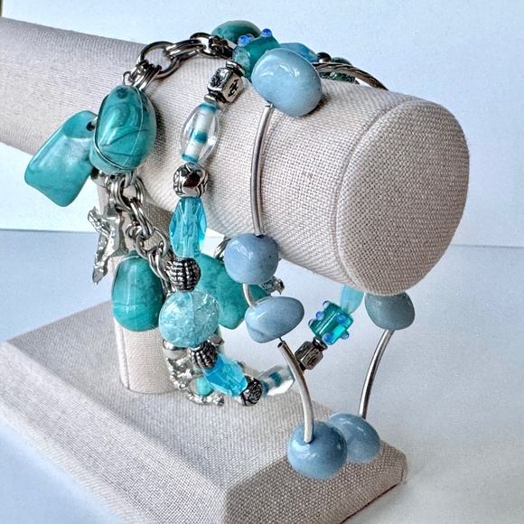 Set of 3 Beaded Bracelets, 8 and 9 inch - Picture 4 of 11